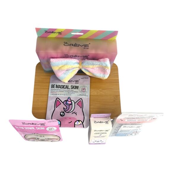 Crème Shop Spa Gift Bundle with Bamboo Bin Masks Bath Crystals Hand Cream NEW - Picture 3 of 4